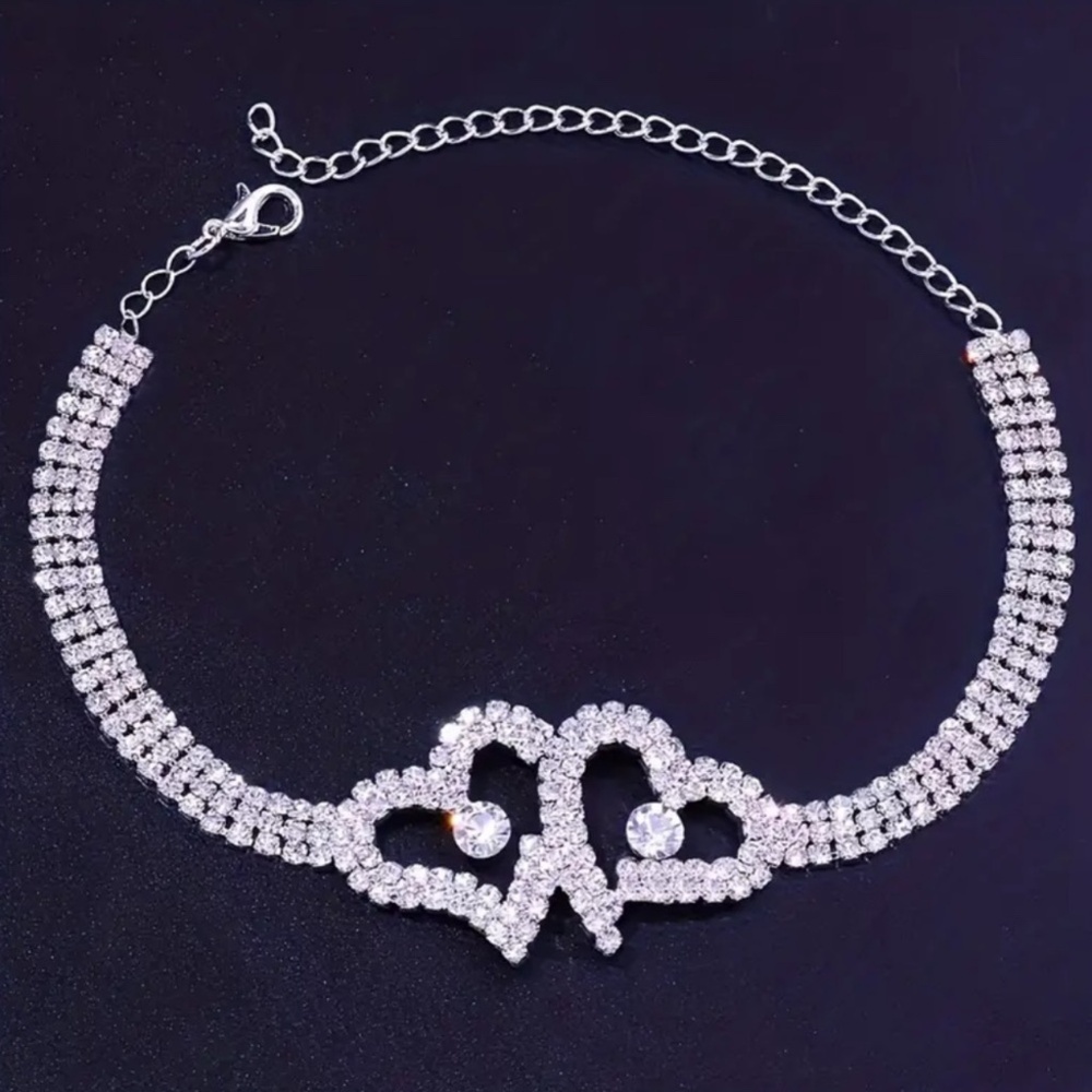 🔥Dazzling Heart~shaped Bling Anklet~New in package - Picture 2 of 6